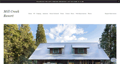 Desktop Screenshot of millcreekresort.net