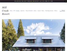 Tablet Screenshot of millcreekresort.net